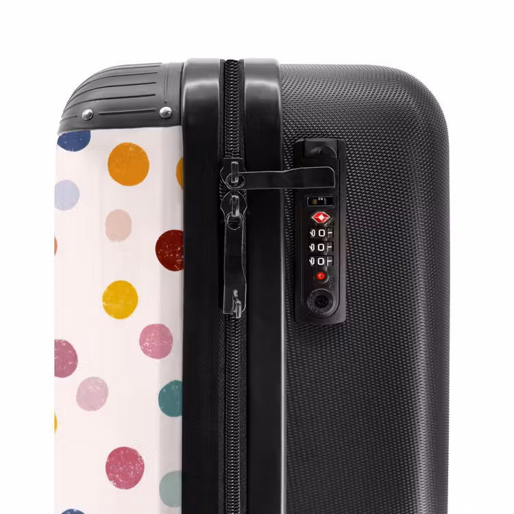 Koffer - Punkte – Dezent – Farbenfroh - Stippen - Subtiel - Kleurrijk NBS - Handbagage koffer - Vrouwen middel