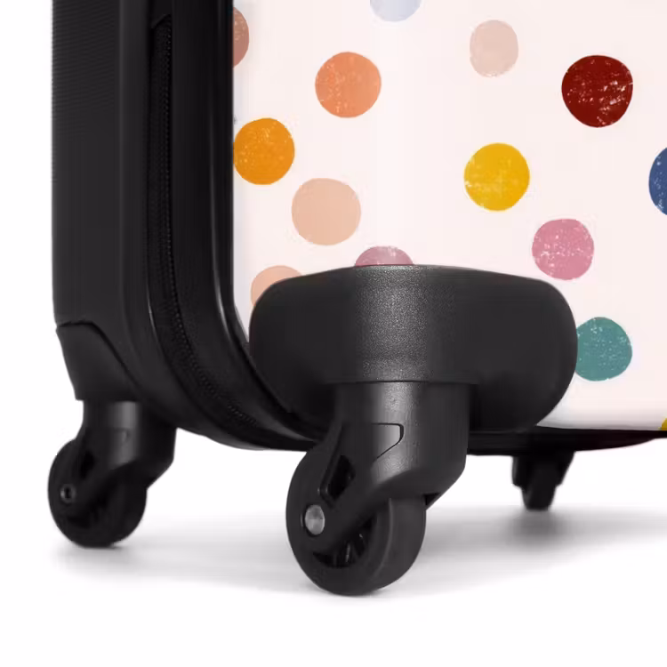 Koffer - Punkte – Dezent – Farbenfroh - Stippen - Subtiel - Kleurrijk NBS - Handbagage koffer - Vrouwen middel