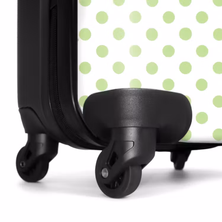 Koffer - Punkte – Klassisch – Grün - Dots - Klassiek - Groen NBS - Handbagage koffer - Vrouwen middel