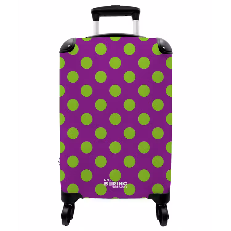 Koffer - Punkte – Klassisch – Grün - Stippen - Klassiek - Groen NBS - Handbagage koffer - Vrouwen middel