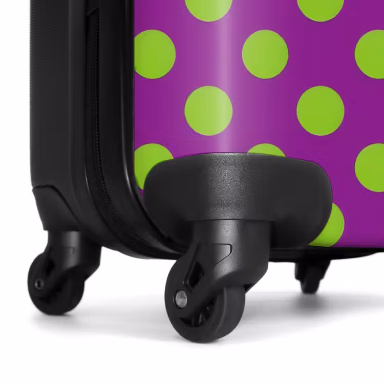 Koffer - Punkte – Klassisch – Grün - Stippen - Klassiek - Groen NBS - Handbagage koffer - Vrouwen middel