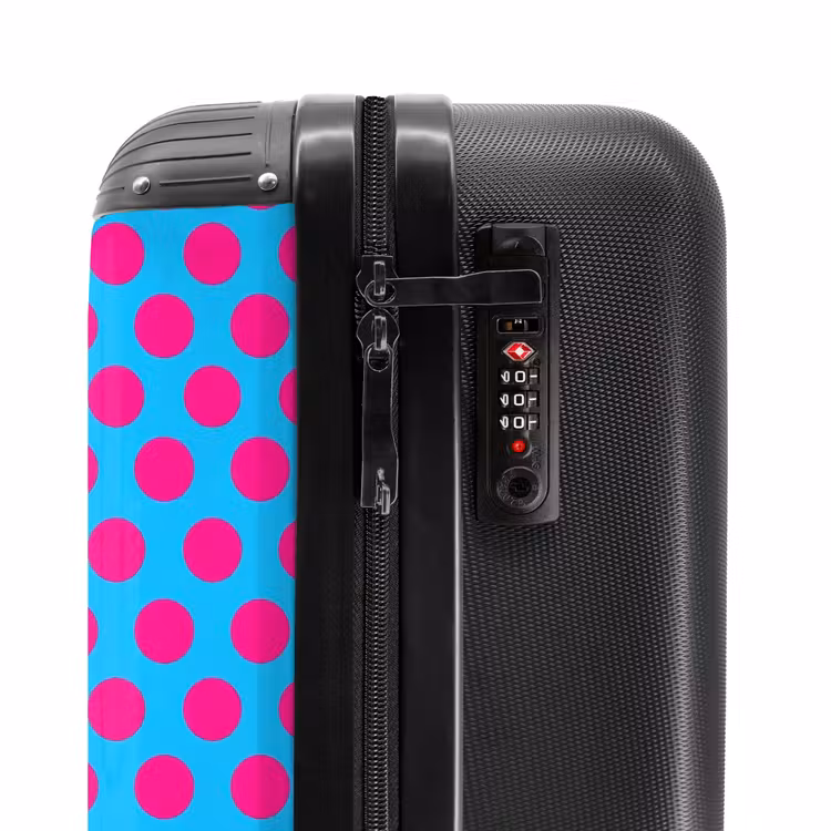 Koffer - Punkte – Klassisch – Rosa - Stippen - Klassiek - Roze NBS - Handbagage koffer - Vrouwen middel