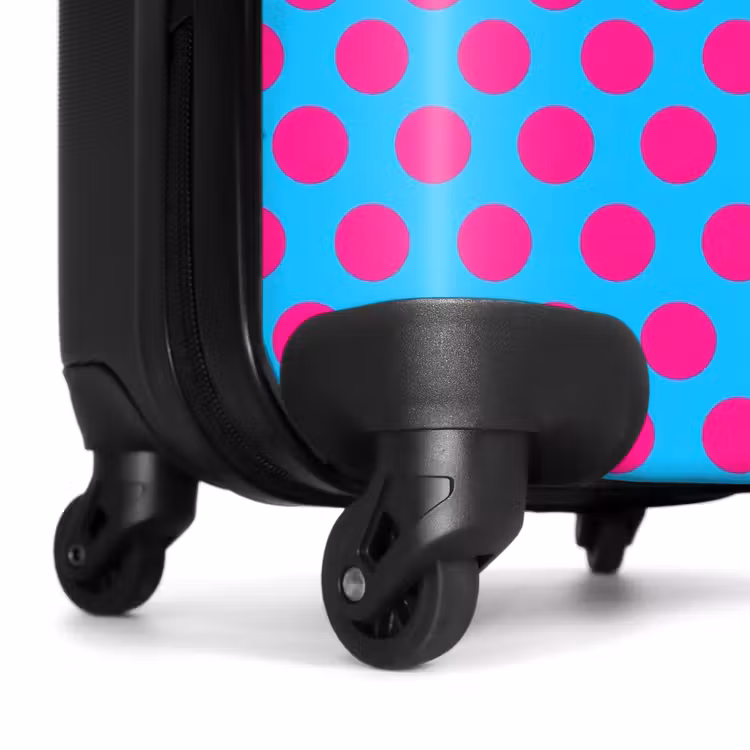Koffer - Punkte – Klassisch – Rosa - Stippen - Klassiek - Roze NBS - Handbagage koffer - Vrouwen middel