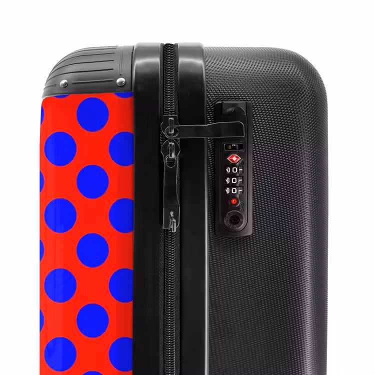Koffer - Punkte – Klassisch – Rot - Dots - Klassiek - Rood NBS - Handbagage koffer - Vrouwen middel