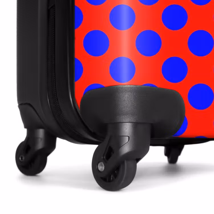 Koffer - Punkte – Klassisch – Rot - Dots - Klassiek - Rood NBS - Handbagage koffer - Vrouwen middel