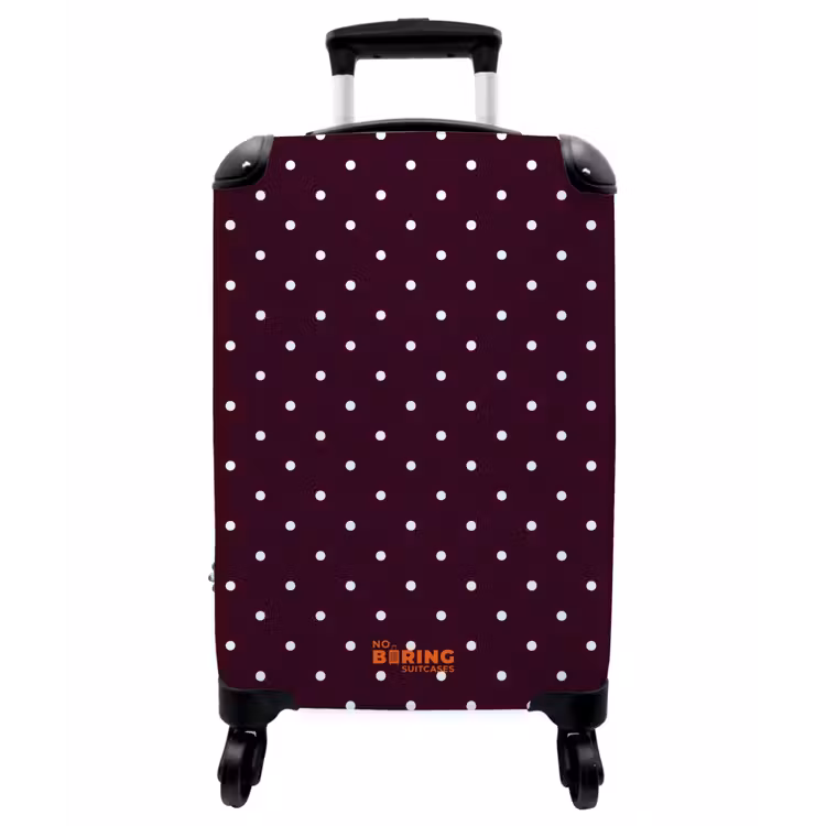 Koffer - Punkte – Modern – Lila - Stippen - Modern - Paars NBS - Handbagage koffer - Vrouwen middel