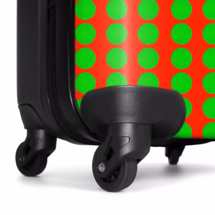 Koffer - Punkte – Muster – Grün - Stippen - Patroon - Groen NBS - Handbagage koffer - Vrouwen middel