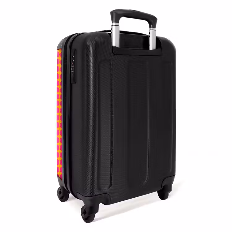 Koffer - Punkte – Muster – Orange - Stippen - Patroon - Oranje NBS - Handbagage koffer - Vrouwen middel