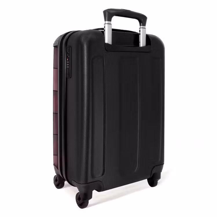 Vierkant - Tegel - Patroon - Paars NBS - Handbagage koffer - Volwassenen Unisex middel -achterkant