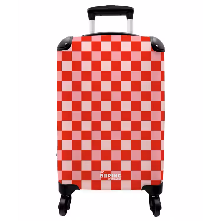 Koffer - Quadratisch – Klassisch – Rot - Vierkant - Klassiek - Rood NBS - Handbagage koffer - Vrouwen middel