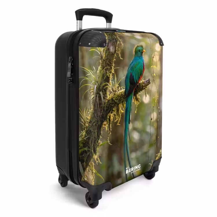 Koffer - Quetzal – Dschungel – Natur – Grün - Quetzal - Jungle - Natuur - Groen NBS - Handbagage koffer - Volwassenen Unisex middel