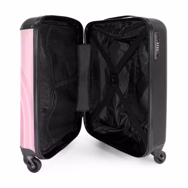 Koffer - Regenbogen – Rosa – Abstrakt – Modern – Minimalistisch - Regenboog - Roze - Abstract - Modern - Minimalistisch NBS - Handbagage koffer - Vrouwen middel