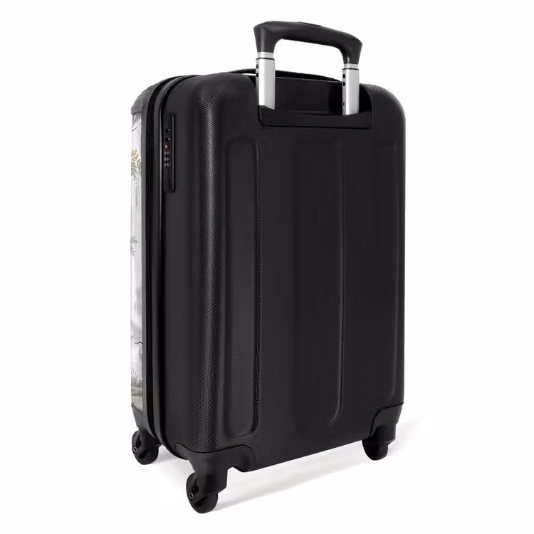 Koffer - Reiher – Landschaft – Grün - Reiger - Landschap - Groen NBS - Handbagage koffer - Vrouwen middel