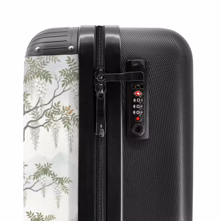 Koffer - Reiher – Landschaft – Grün - Reiger - Landschap - Groen NBS - Handbagage koffer - Vrouwen middel