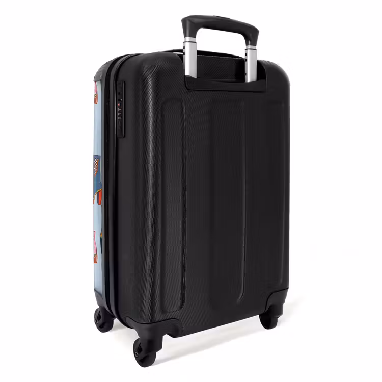 Retro disco 70s laarzen patroon kleurrijk NBS - Handbagage koffer - Volwassenen Unisex middel -achterkant