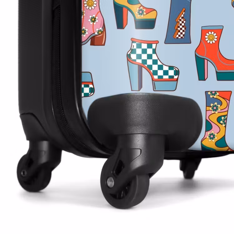 Retro disco 70s laarzen patroon kleurrijk NBS - Handbagage koffer - Volwassenen Unisex middel -wiel