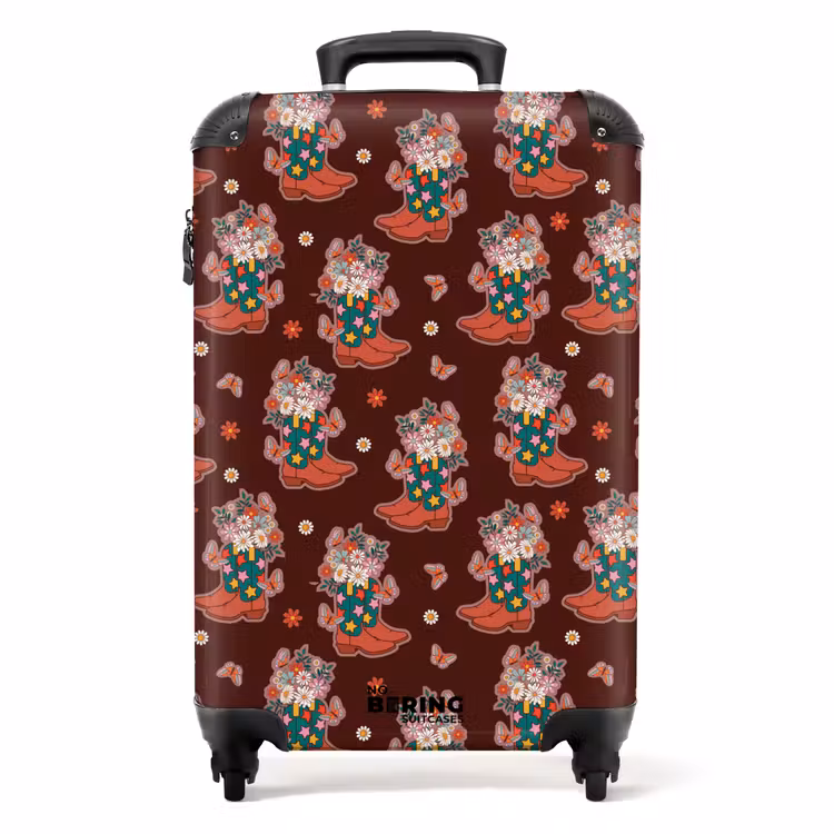Retro disco laarzen patroon kleurrijk NBS - Handbagage koffer - Volwassenen Unisex middel -productfoto_recht