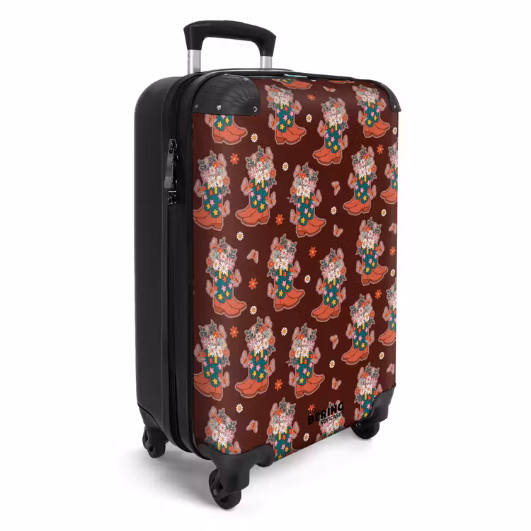 Retro disco laarzen patroon kleurrijk NBS - Handbagage koffer - Volwassenen Unisex middel -productfoto_3d