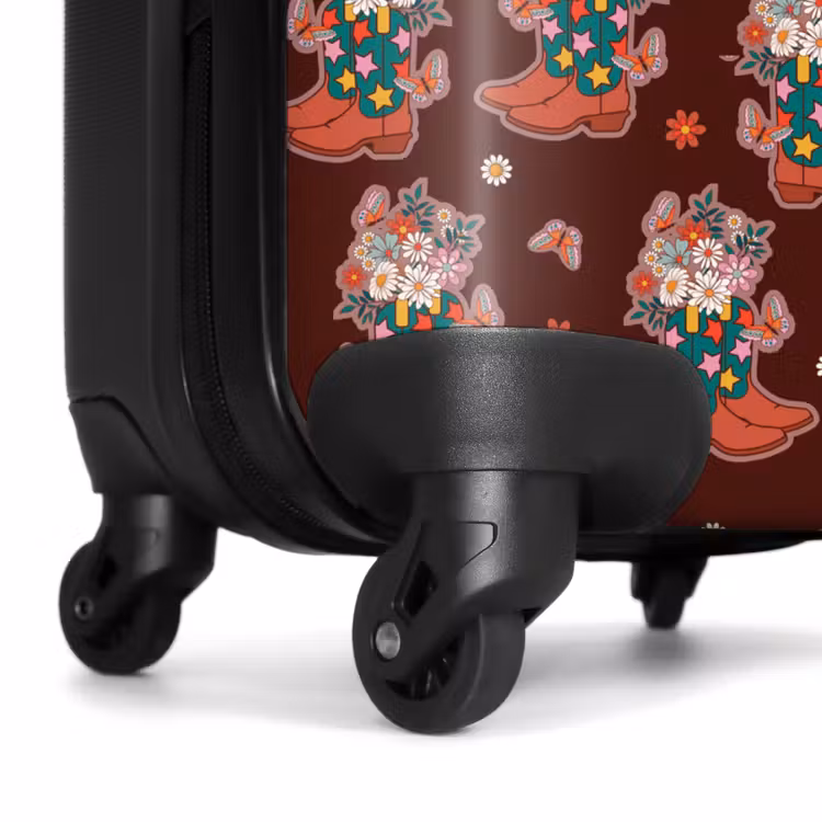 Retro disco laarzen patroon kleurrijk NBS - Handbagage koffer - Volwassenen Unisex middel -wiel