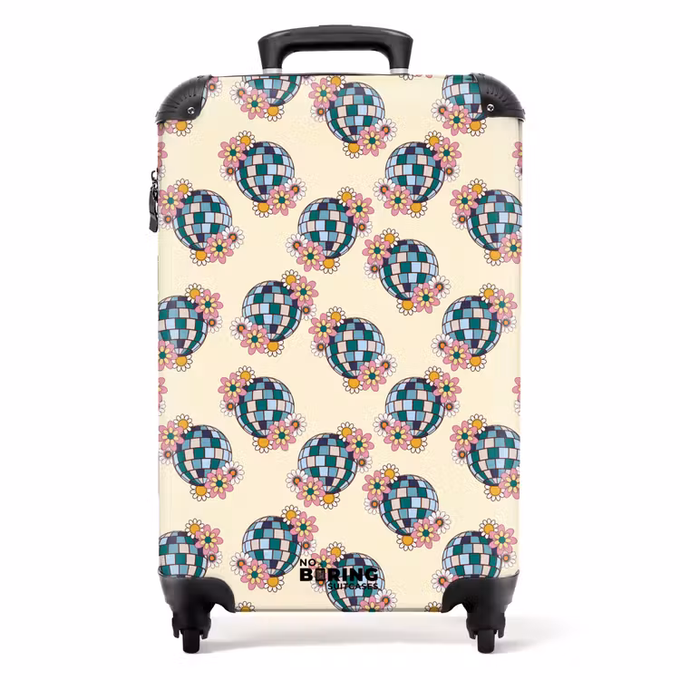 Retro disco bal boekt patroon kleurrijk NBS - Handbagage koffer - Volwassenen Unisex middel -productfoto_recht
