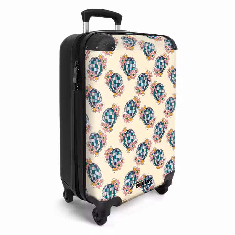 Retro disco bal boekt patroon kleurrijk NBS - Handbagage koffer - Volwassenen Unisex middel -productfoto_3d