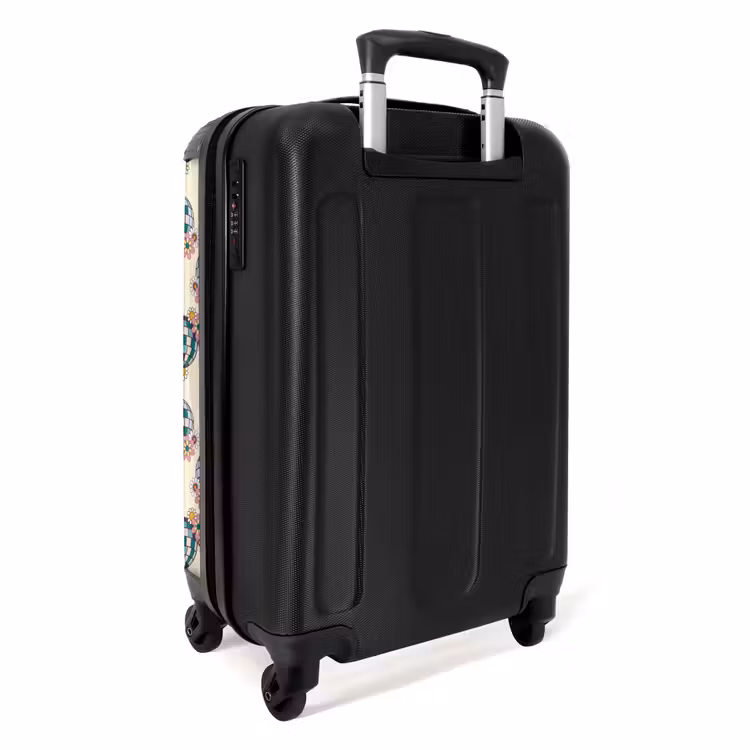 Retro disco bal boekt patroon kleurrijk NBS - Handbagage koffer - Volwassenen Unisex middel -achterkant