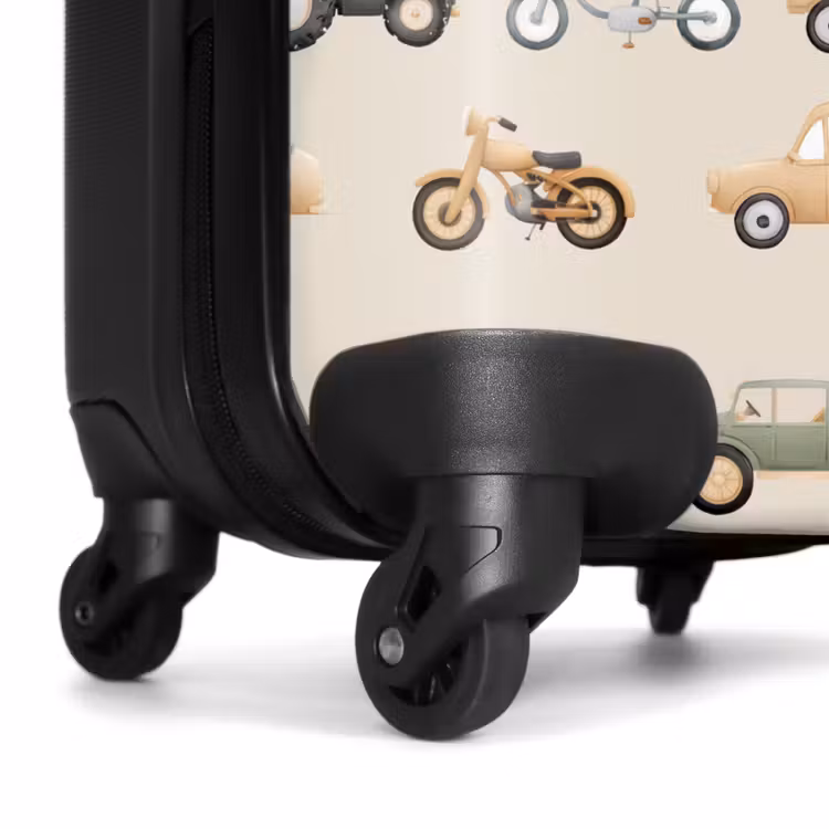 Retro voertuigen patroon NBS - Handbagage koffer - Volwassenen Unisex middel -wiel