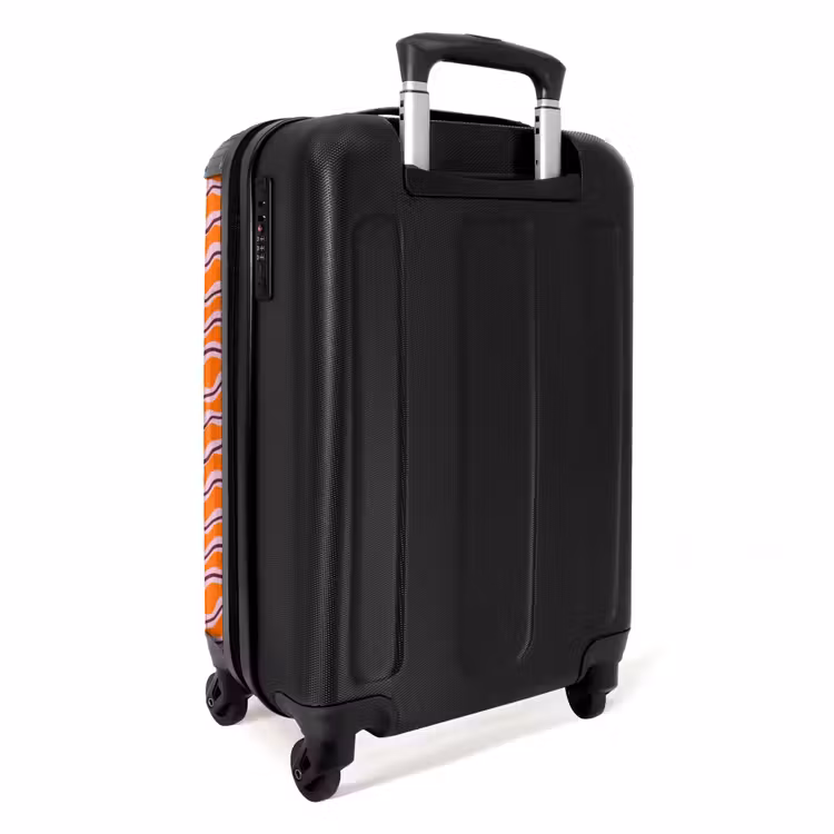 Retro - Golvend - Oranje NBS - Handbagage koffer - Volwassenen Unisex middel -achterkant