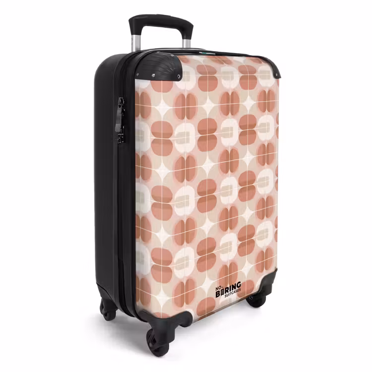 Retro - Klassiek - Roze NBS - Handbagage koffer - Volwassenen Unisex middel -productfoto_3d
