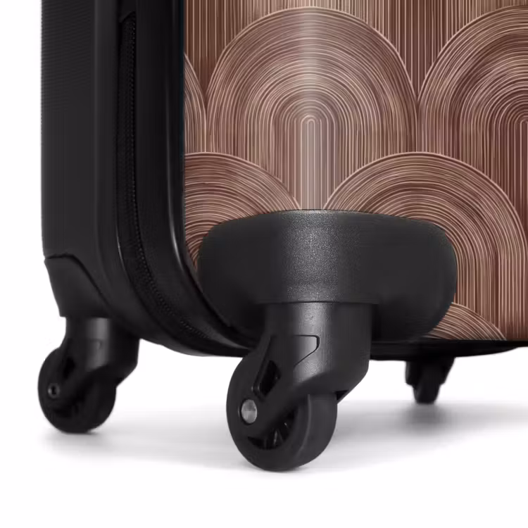 Koffer - Rhythmisch – Effekt – Braun - Ritmisch - Effect - Bruin NBS - Handbagage koffer - Vrouwen middel