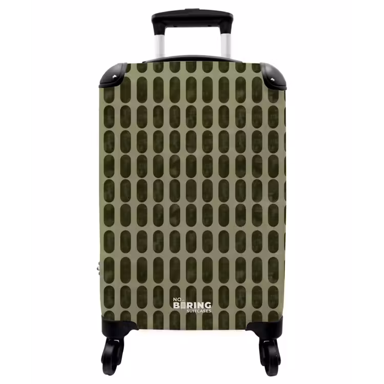 Koffer - Rhythmisch – Effekt – Grün - Ritmisch - Effect - Groen NBS - Handbagage koffer - Vrouwen middel