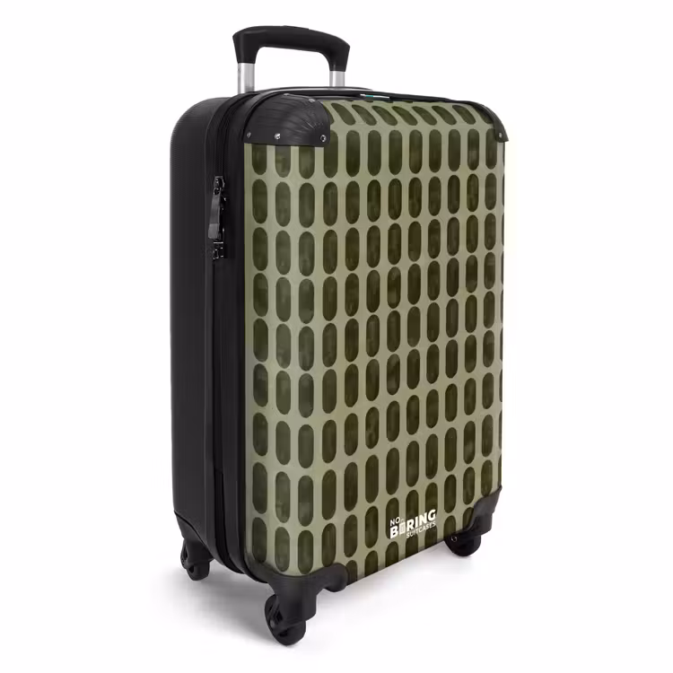 Koffer - Rhythmisch – Effekt – Grün - Ritmisch - Effect - Groen NBS - Handbagage koffer - Vrouwen middel