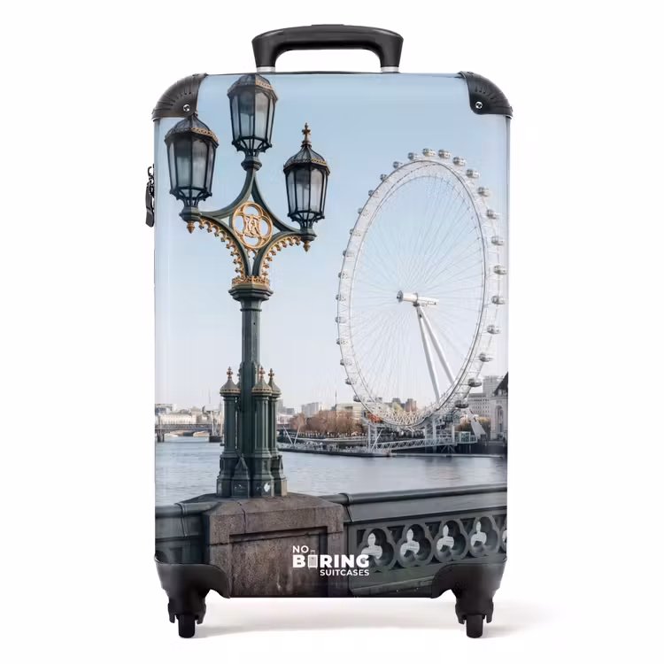 Koffer - Riesenrad – London – Stadt – Architektur – Brücke - Reuzenrad - Londen - Stad - Architectuur - Brug NBS - Handbagage koffer - Volwassenen Unisex middel