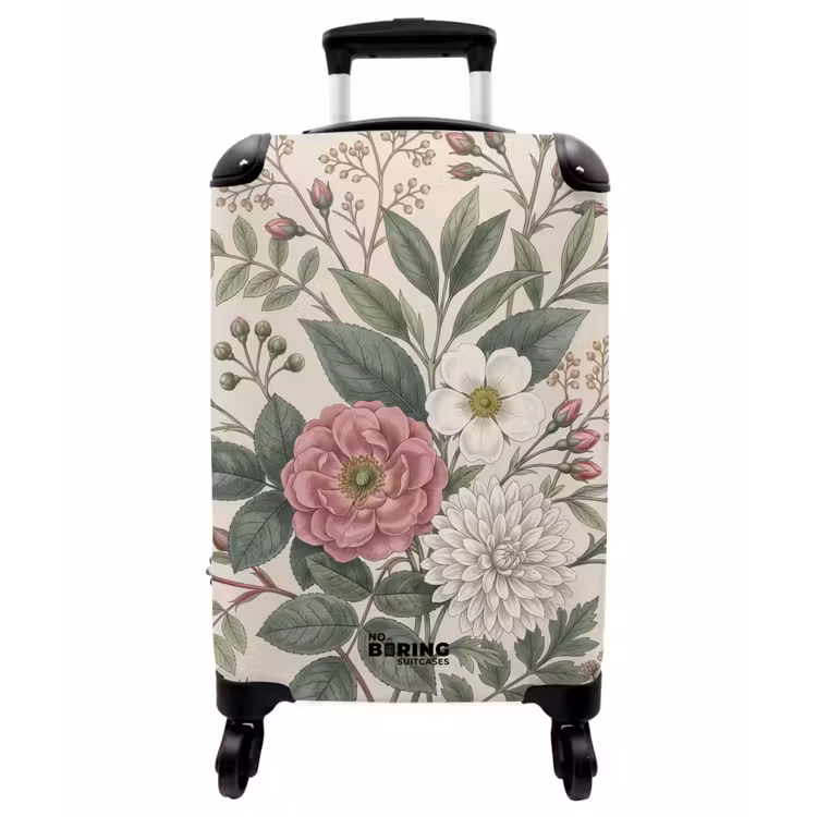 Koffer - Romantisch – Design – Farbenfroh - Romantisch - Design - Kleurrijk NBS - Handbagage koffer - Vrouwen middel
