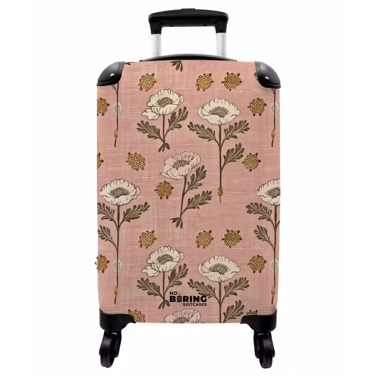 Koffer - Rosa – Blumen – Vintage – Textur - Roze - Bloemen - Vintage - Textuur NBS - Handbagage koffer - Vrouwen middel