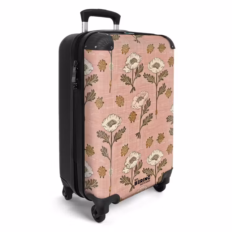 Koffer - Rosa – Blumen – Vintage – Textur - Roze - Bloemen - Vintage - Textuur NBS - Handbagage koffer - Vrouwen middel