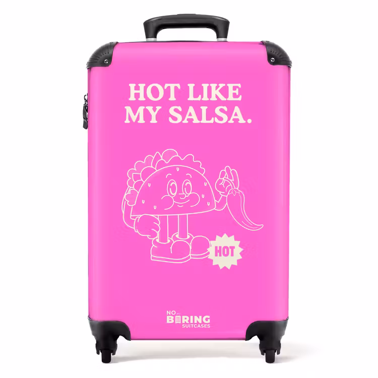 Koffer - Rosa – Pfeffer – Taco - Roze - Peper - taco NBS - Handbagage koffer - Volwassenen Unisex middel