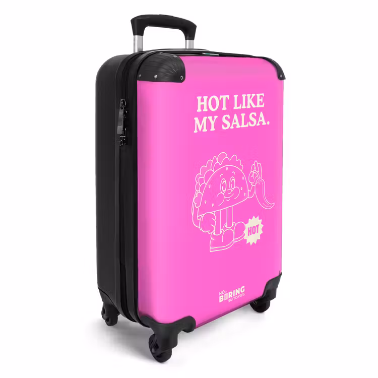 Koffer - Rosa – Pfeffer – Taco - Roze - Peper - taco NBS - Handbagage koffer - Volwassenen Unisex middel