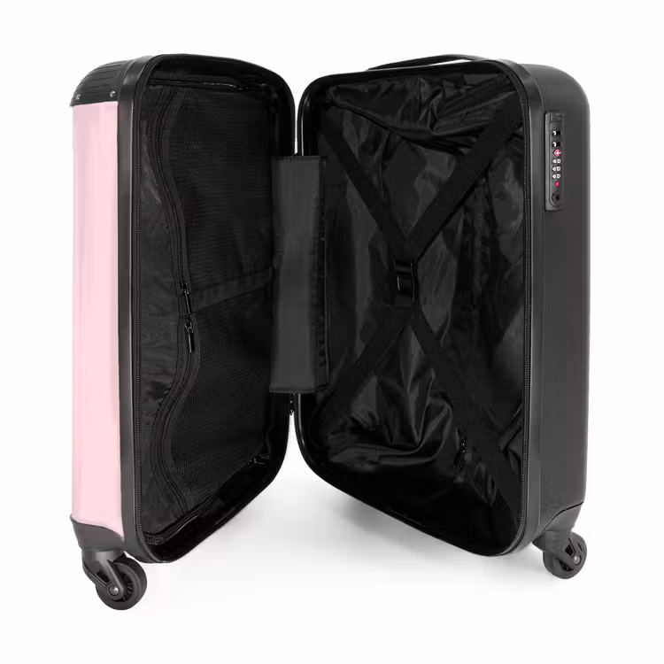 Koffer - Rosa – Pommes – Rot - Roze - Patat - Rood NBS - Handbagage koffer - Volwassenen Unisex middel