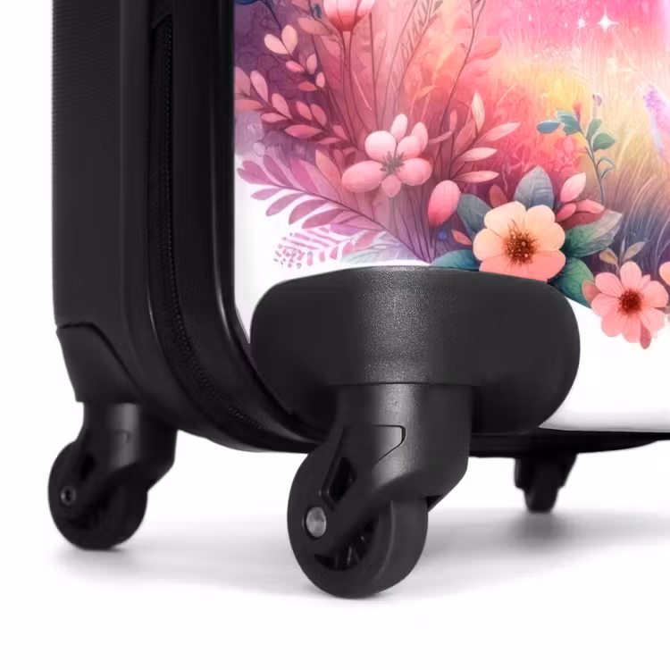 Roze reebokje NBS - Handbagage koffer - Unisex middel -wiel
