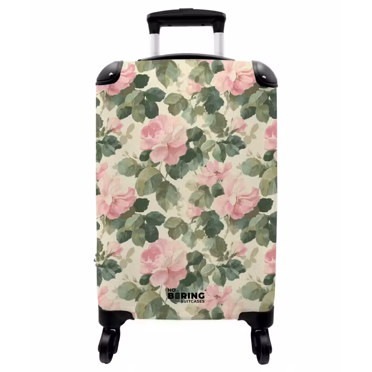 Koffer - Rosen - Botanisch - Rosa - Rozen - Botanisch - Roze NBS - Handbagage koffer - Vrouwen middel