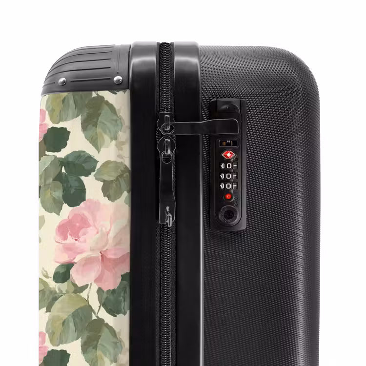 Koffer - Rosen - Botanisch - Rosa - Rozen - Botanisch - Roze NBS - Handbagage koffer - Vrouwen middel
