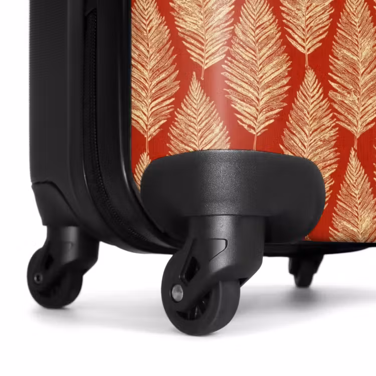 Koffer - Rot – Botanisch – Farn – Muster - Rood - Botanisch - Varen - Patroon NBS - Handbagage koffer - Volwassenen Unisex middel