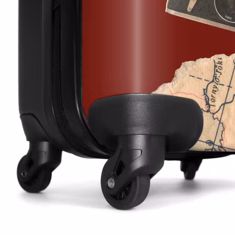 Koffer - Rot – Kamera – Karte - Rood - Camera - Kaart NBS - Handbagage koffer - Vrouwen middel
