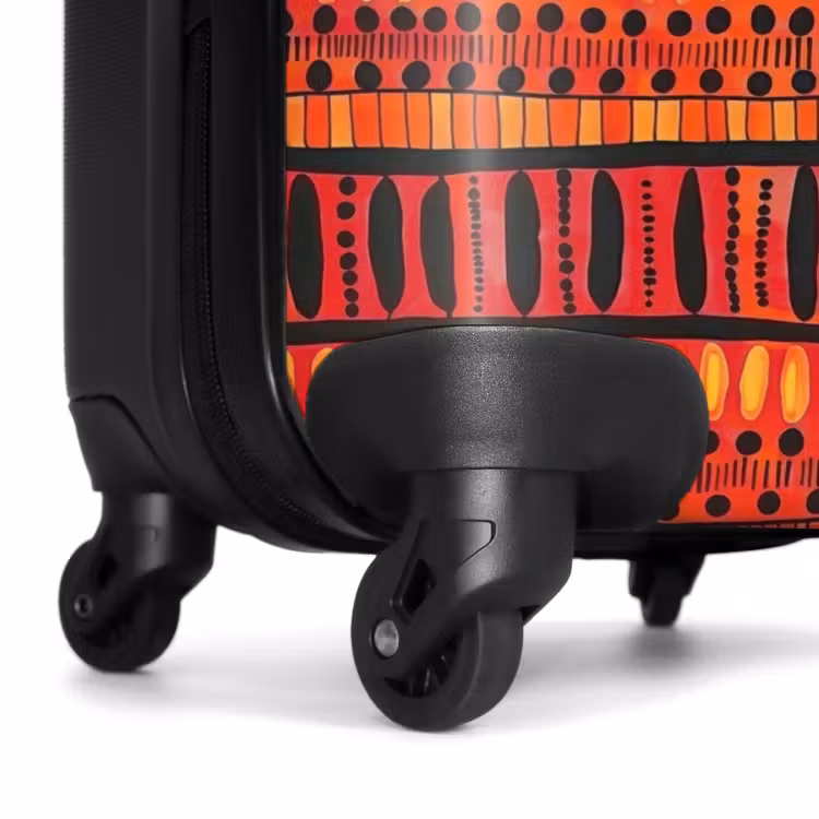 Koffer - Rot – Orange – Ethnisch – Ausdrucksstark – Muster - Rood - Oranje - Etnisch - Expressief - Patroon NBS - Handbagage koffer - Volwassenen Unisex middel