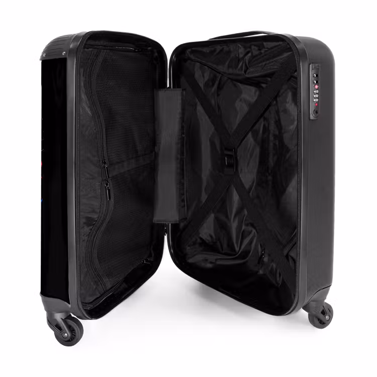 Rode bokshandschoenen met verf NBS - Handbagage koffer - Unisex middel -binnenkant