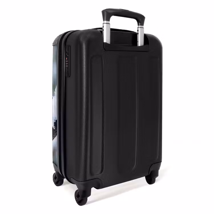 Koffer - Rotkehlchen – Ast – Schnee – Winter – Lebhaft - Roodborstje - Tak - Sneeuw - Winter - Levendig NBS - Handbagage koffer - Volwassenen Unisex middel