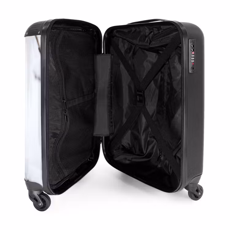 Koffer - Rotkehlchen – Ast – Schnee – Winter – Lebhaft - Roodborstje - Tak - Sneeuw - Winter - Levendig NBS - Handbagage koffer - Volwassenen Unisex middel