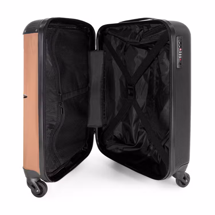Koffer - Rotkehlchen – Natur – Rosa - Roodborst - Natuur - Roze NBS - Handbagage koffer - Vrouwen middel