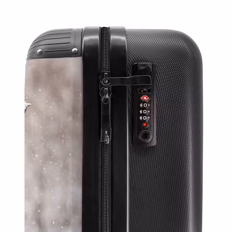 Koffer - Rotwild – Wald – Schnee – Winter – Majestätisch - Edelhert - Bos - Sneeuw - Winter - Majestueus NBS - Handbagage koffer - Volwassenen Unisex middel